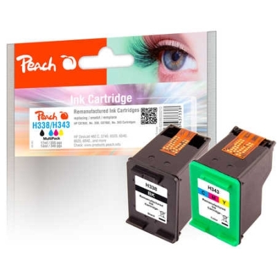 Peach  Spar Pack Druckköpfe kompatibel zu HP PhotoSmart C 3194