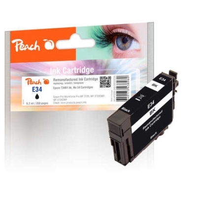 Peach  Tintenpatrone schwarz kompatibel zu Epson WorkForce Pro WF-3720 DWF