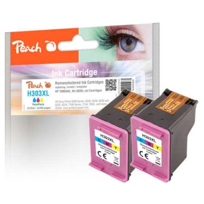 Peach  Doppelpack Druckköpfe color kompatibel zu HP Envy Inspire 7900 Series