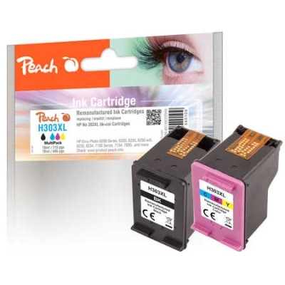 Peach  Spar Pack Druckköpfe kompatibel zu HP Envy Inspire 7900 Series
