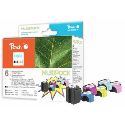 Peach  Spar Pack Tintenpatronen kompatibel zu HP PhotoSmart D 7363