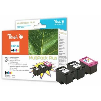 Peach  Spar Pack Plus Druckköpfe kompatibel zu HP DeskJet 2542