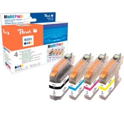 Peach  Spar Pack Tintenpatronen kompatibel zu Brother MFCJ 1100 Series
