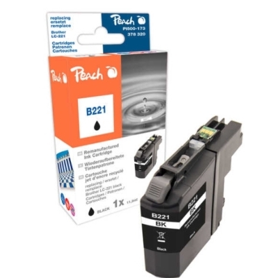 Peach  Tintenpatrone schwarz kompatibel zu Brother MFCJ 1100 Series
