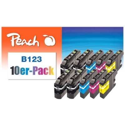 Peach  10er-Pack Tintenpatronen kompatibel zu Brother MFCJ 650 DW