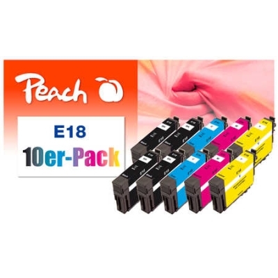Peach  10er-Pack Tintenpatronen kompatibel zu Epson Expression Home XP-420 Series