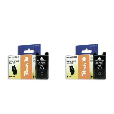 Peach  Doppelpack Tintenpatronen schwarz kompatibel zu Epson Stylus Color 880 I