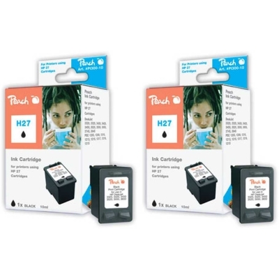 Peach  Doppelpack Druckköpfe schwarz kompatibel zu HP DeskJet 3848