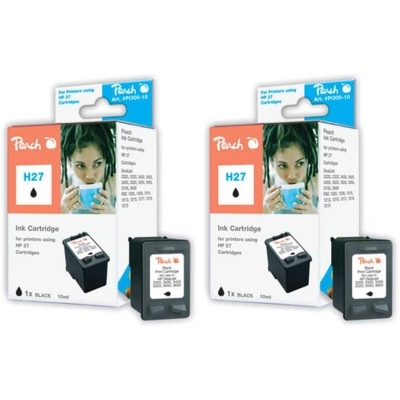 Peach  Doppelpack Druckköpfe schwarz kompatibel zu HP OfficeJet 4712
