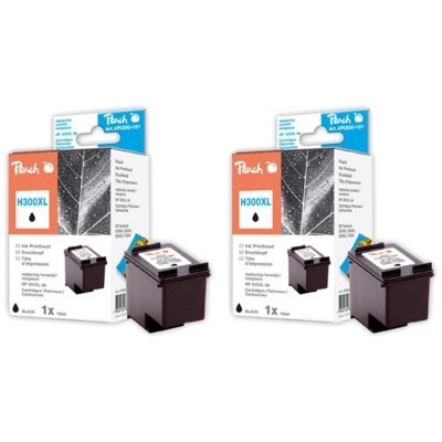 Peach  Doppelpack Druckköpfe schwarz kompatibel zu HP DeskJet F 4473