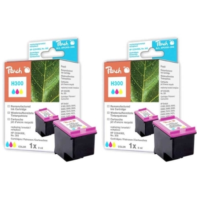 Peach  Doppelpack Druckköpfe color kompatibel zu HP DeskJet F 4473